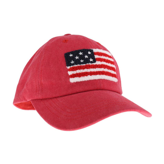 Chenille USA Flag Cap
