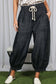 Vine & Love - Casual Patch Pockets Elastic Band Crop Barrel Jeans VP83238: Light Denim / L