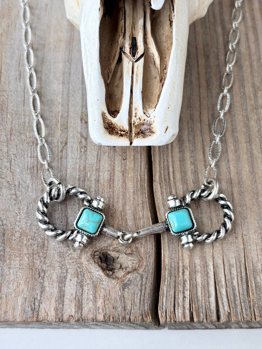 Horsebit  Pendant Link Chain Necklace