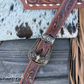 Georgia Western Cowhide Tooled Leather Fringe Purse