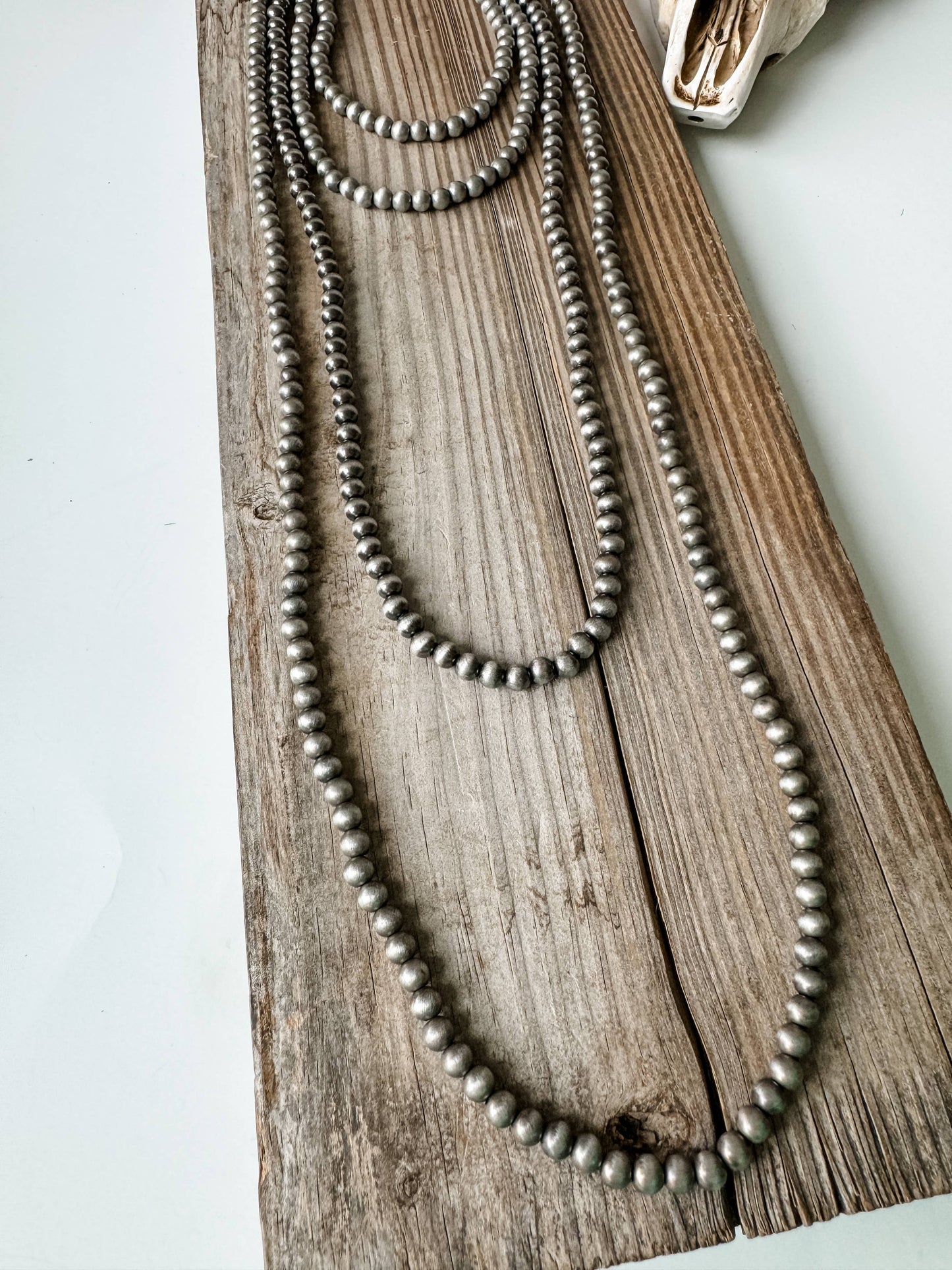Faux Navajo Bead Necklace 36”