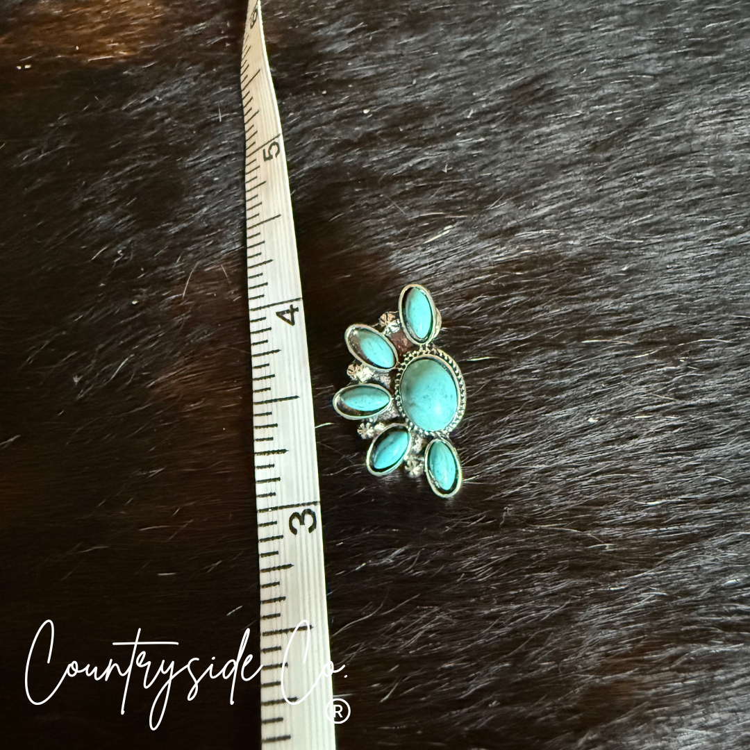 Countryside Co. -  Flower Burst Turquoise Earring