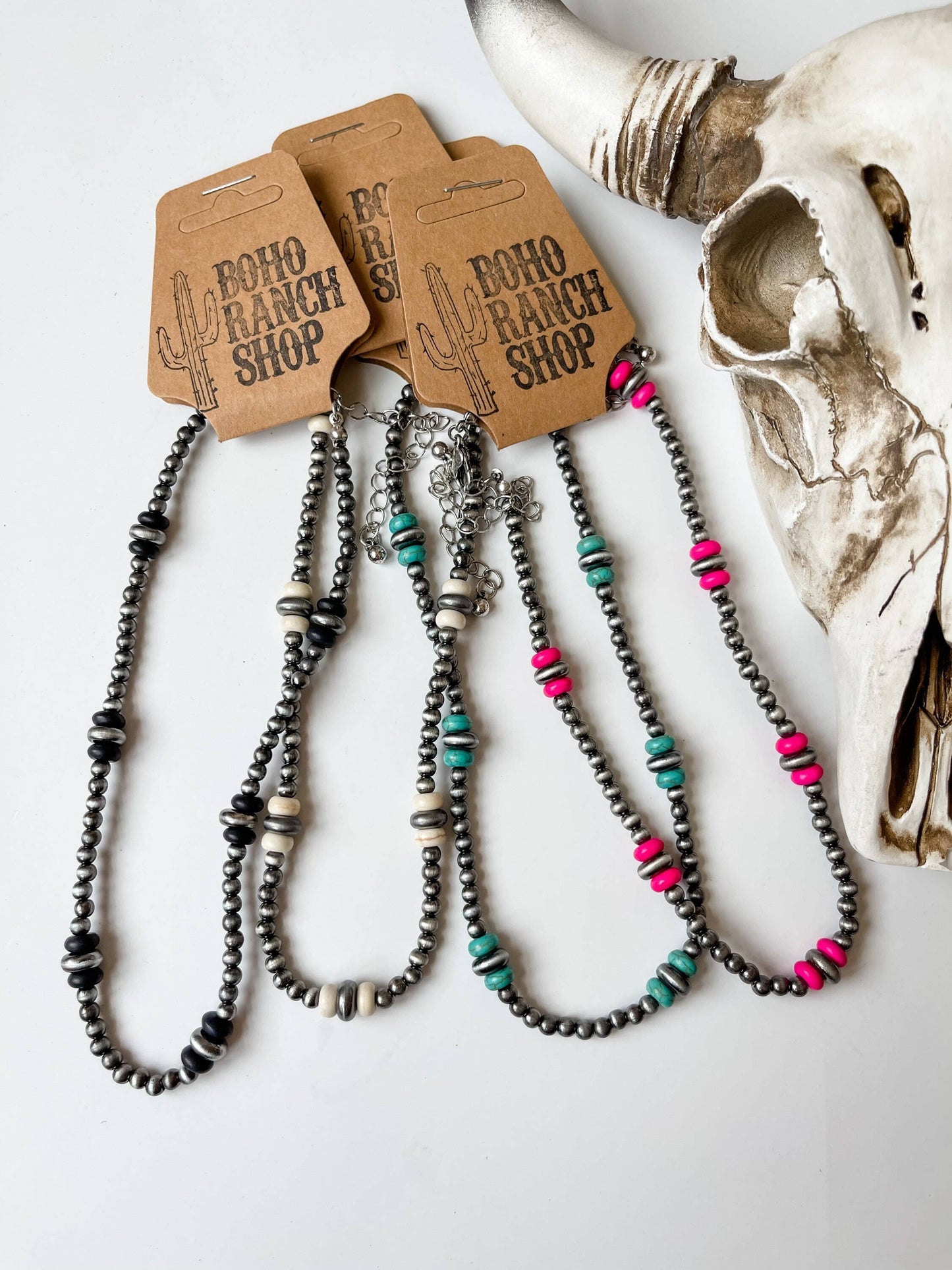 Boho Ranch Shop - Western Navajo Pearl Choker Navajo Style Pearl: Black