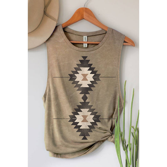 VINTAGE AZTEC MINERAL TANK TOP