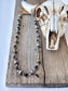 Navajo Style Pearl Stone Coquette Bow Necklace: Turquoise