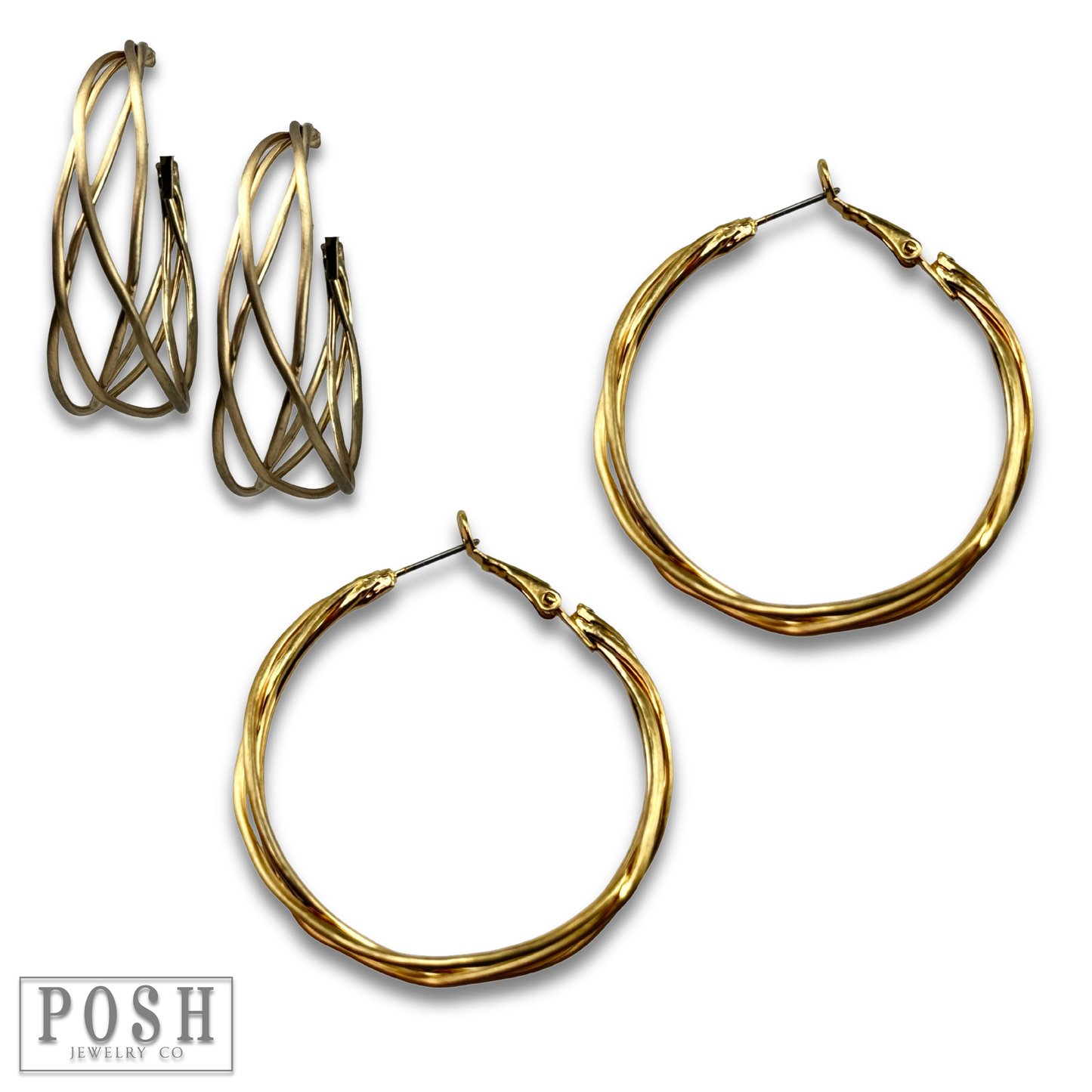 Pink Panache Brands - Cage wire hoop earring, last call: Silver
