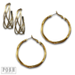 Pink Panache Brands - Cage wire hoop earring, last call: Silver