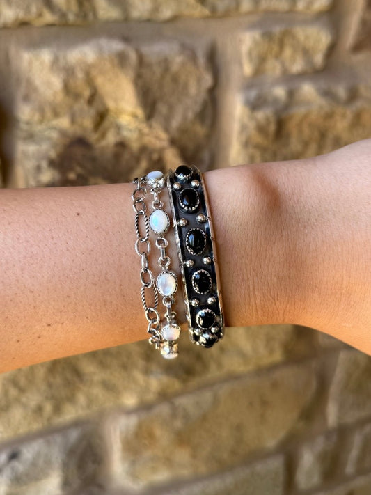 Hallsville Black Onyx Cuff Bracelet