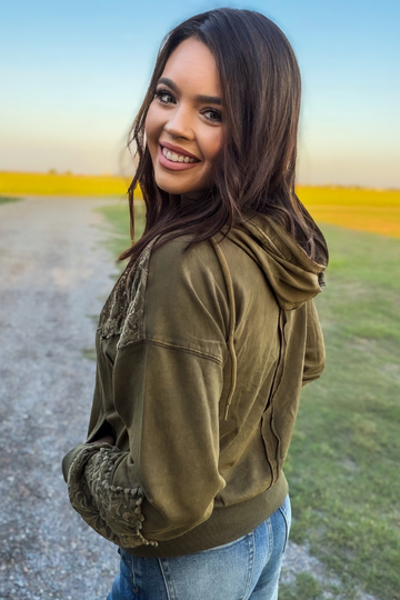 Tooled Frontier Hoodie - Hunter Green