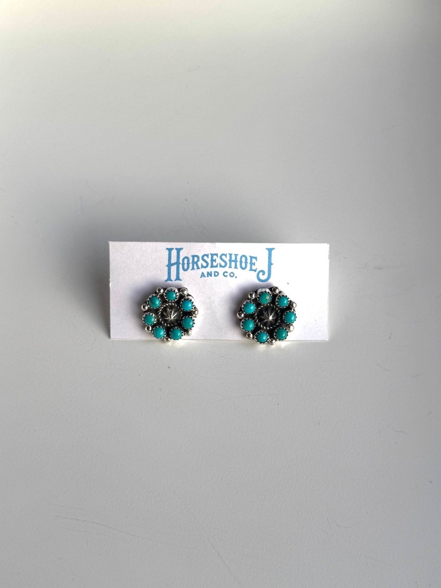 Lubbock Turquoise Cluster Earrings