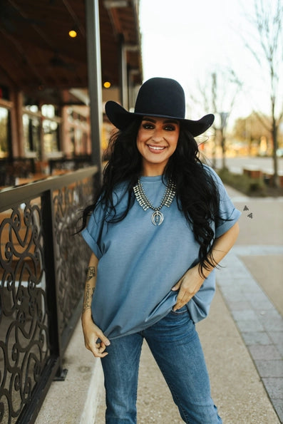 Cloud Basic Mom Cuff *Denim