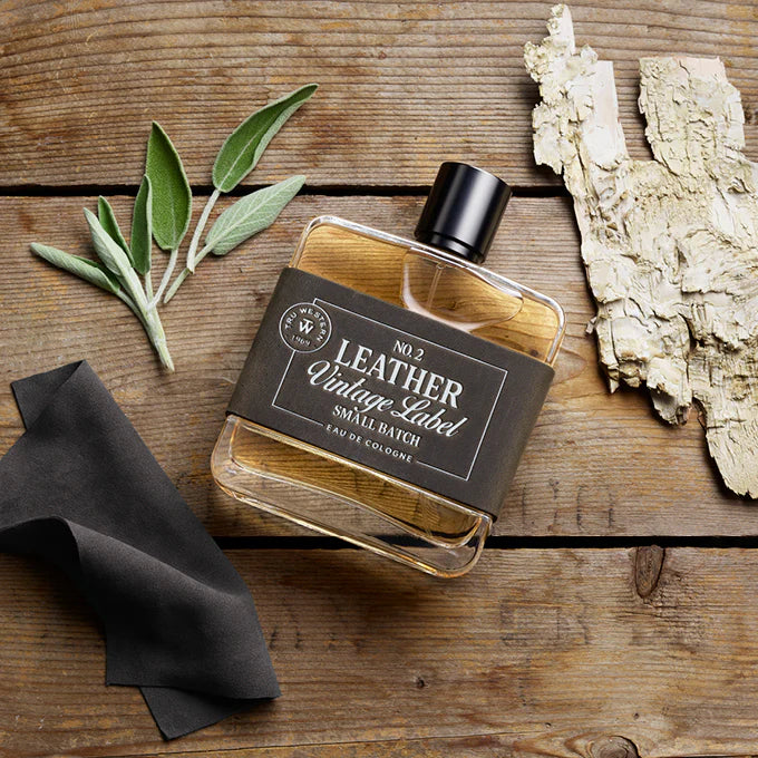No. 2 Leather Vintage Label Small Batch Cologne