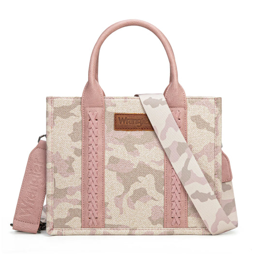 Wrangler Camo Print Tote/Crossbody - Pink