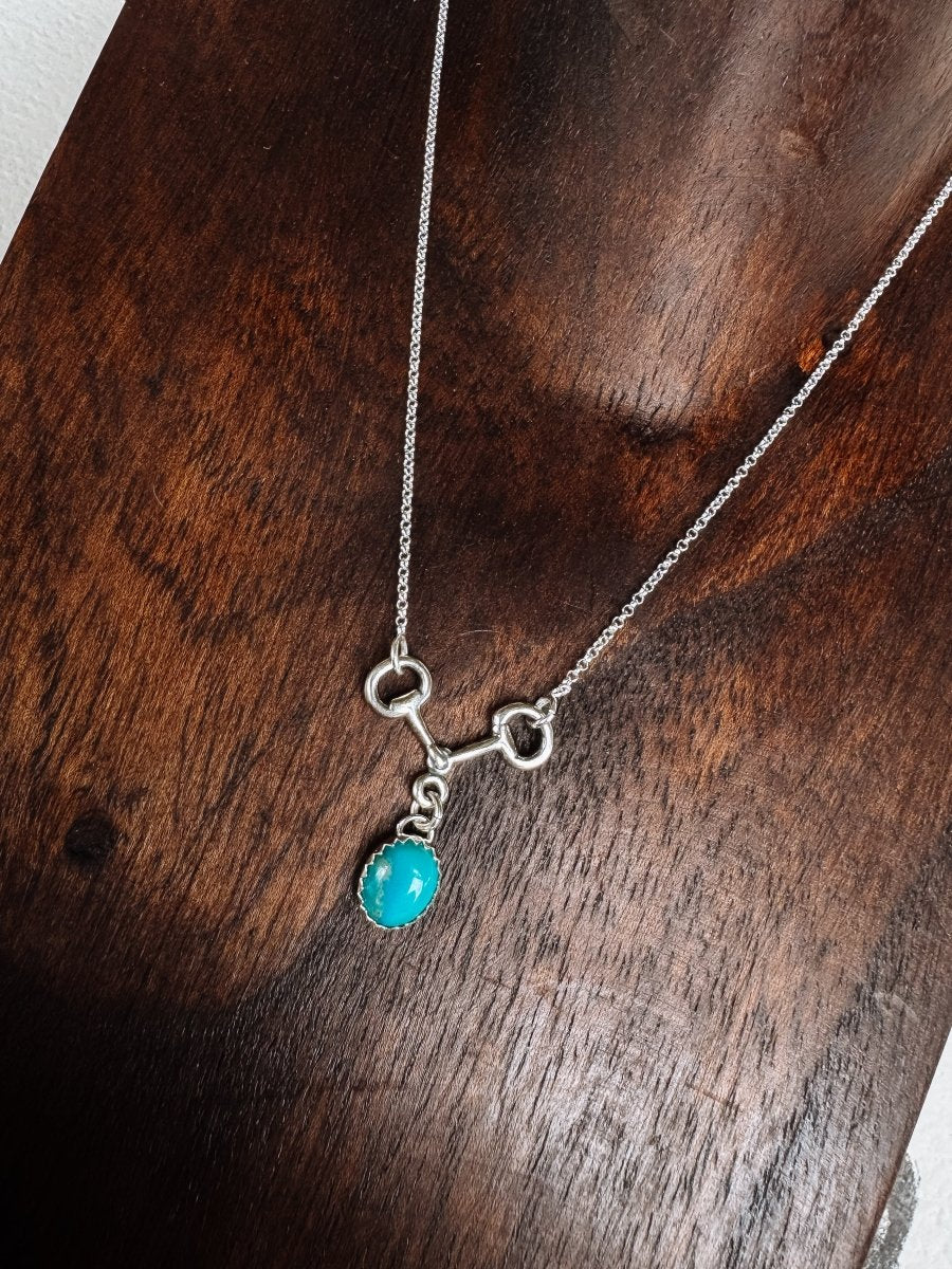 Poteet Snaffle Bit Turquoise Necklace