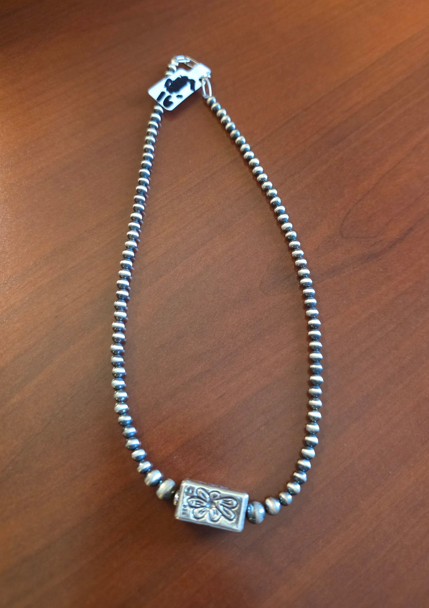 SS Flower Barrel + Pearls 16”