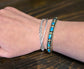 Brass Turquoise Chicklet Cuff -B4155