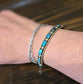 Brass Turquoise Chicklet Cuff -B4155