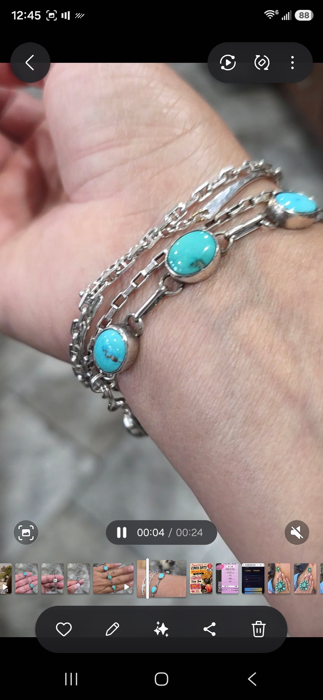 7” Wristlet Turquoise