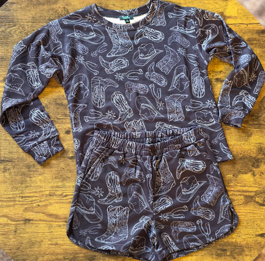 Black Hat Things - Youth Sweat Short Set