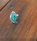 Oval Turq. Ball Adjustable Ring - T573