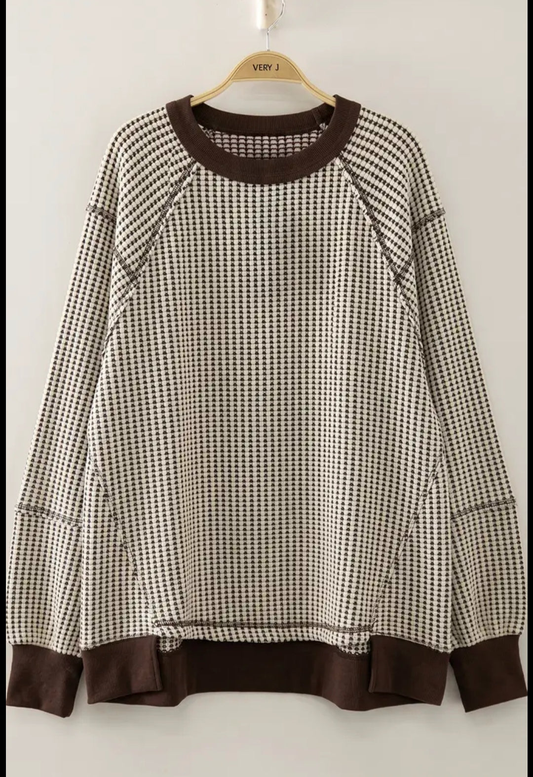 Chocolate Waffle Pullover