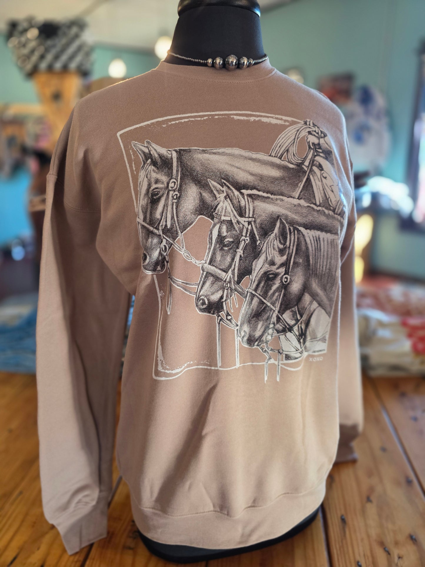 3 Horses Crewneck