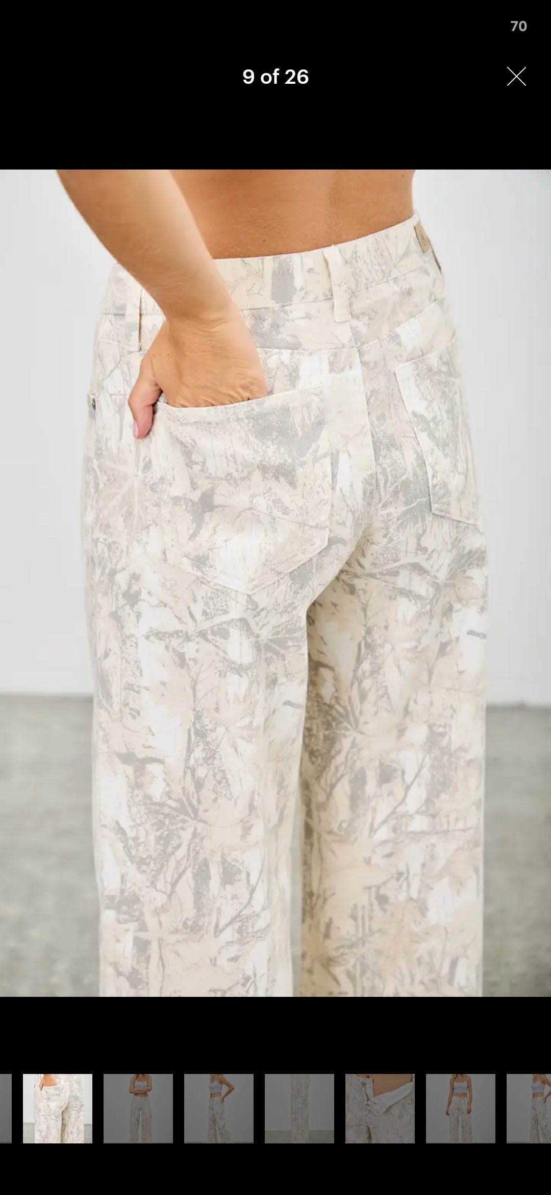 Camo Saige Denim Wide Jeans