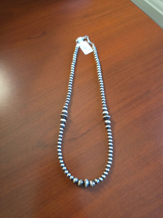 16” SS 3/6/8mm Pearls