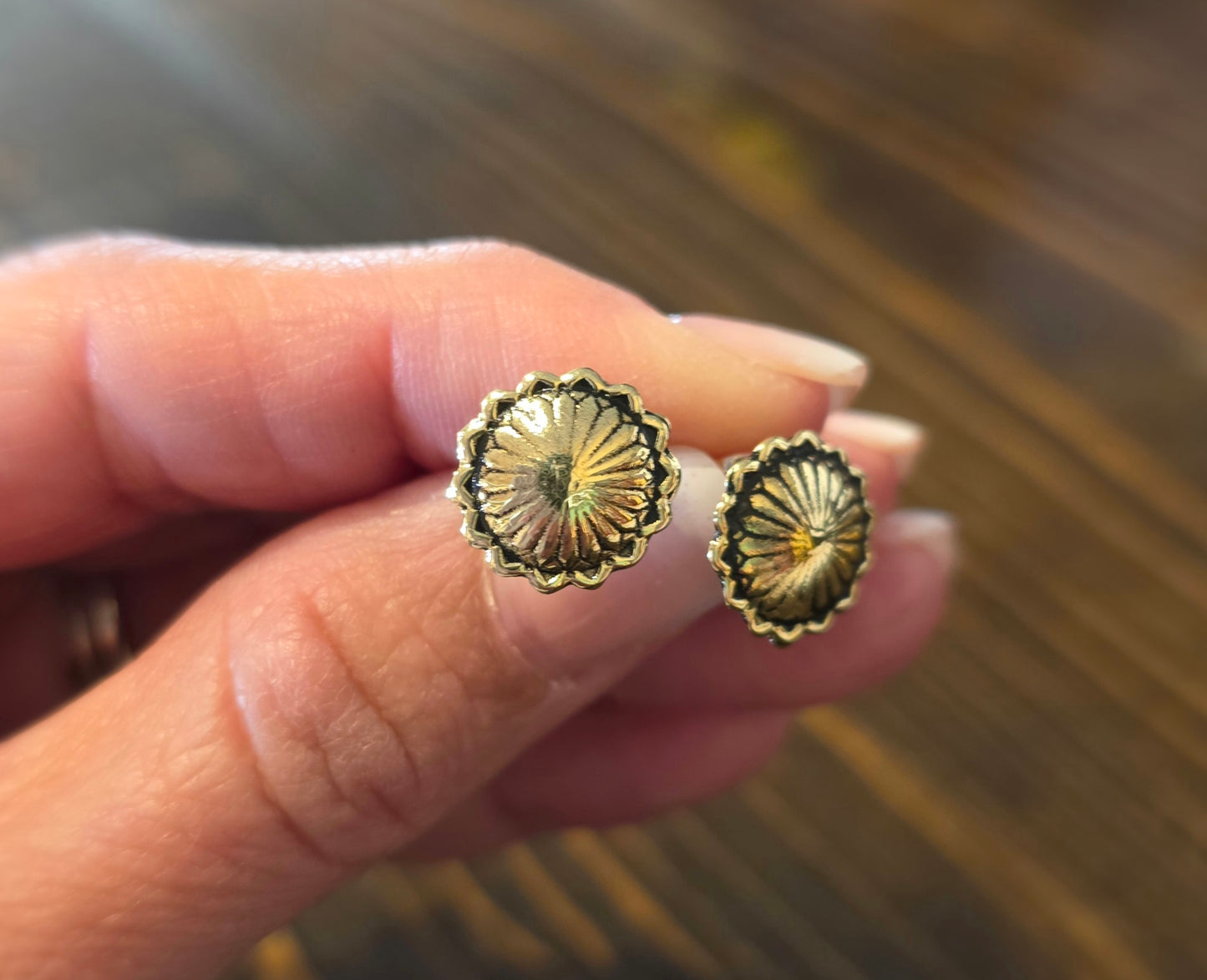 Brass Mini Concho Studs - B1569