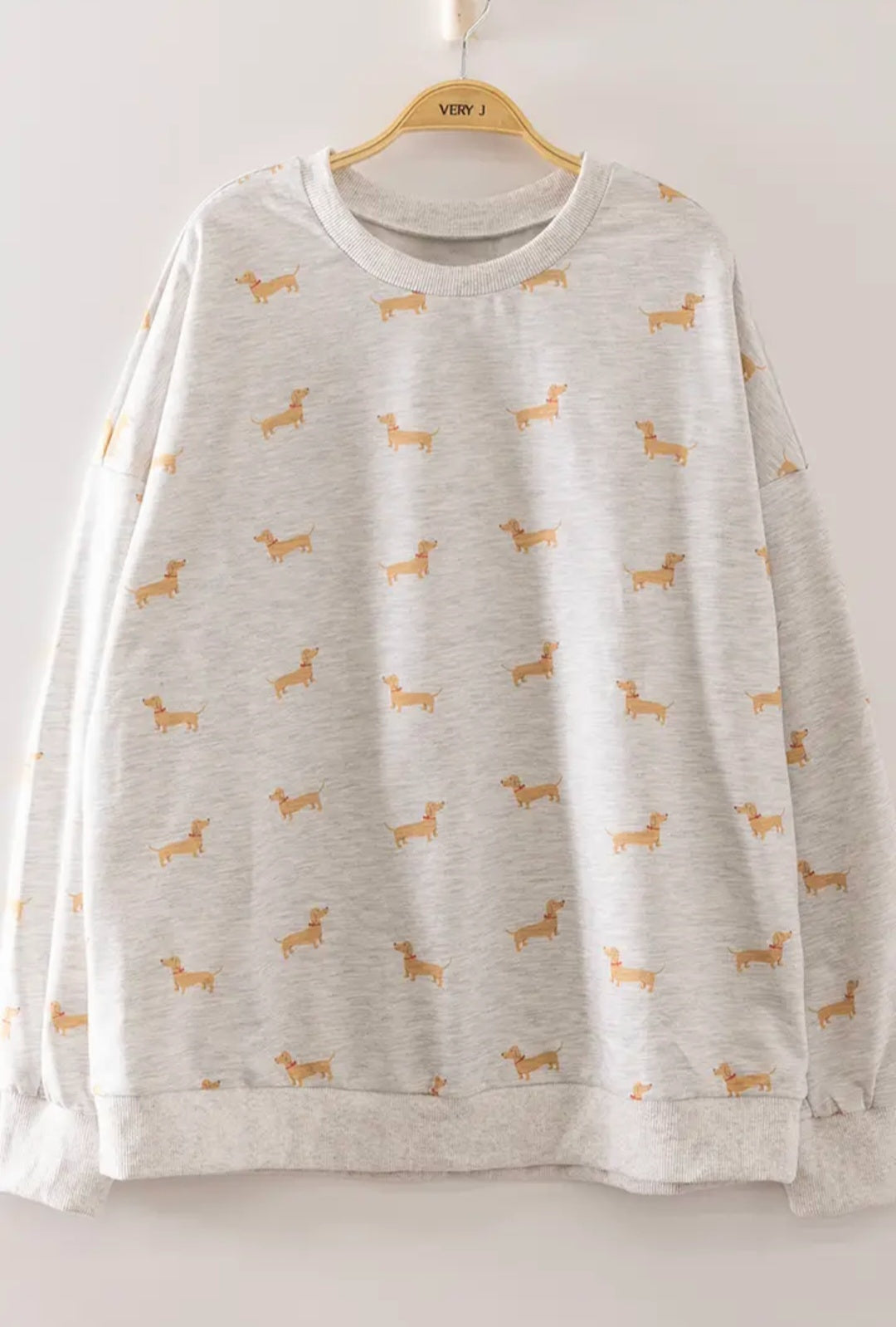 Dachshund Sweatshirt + Wide Leg Pant Set
