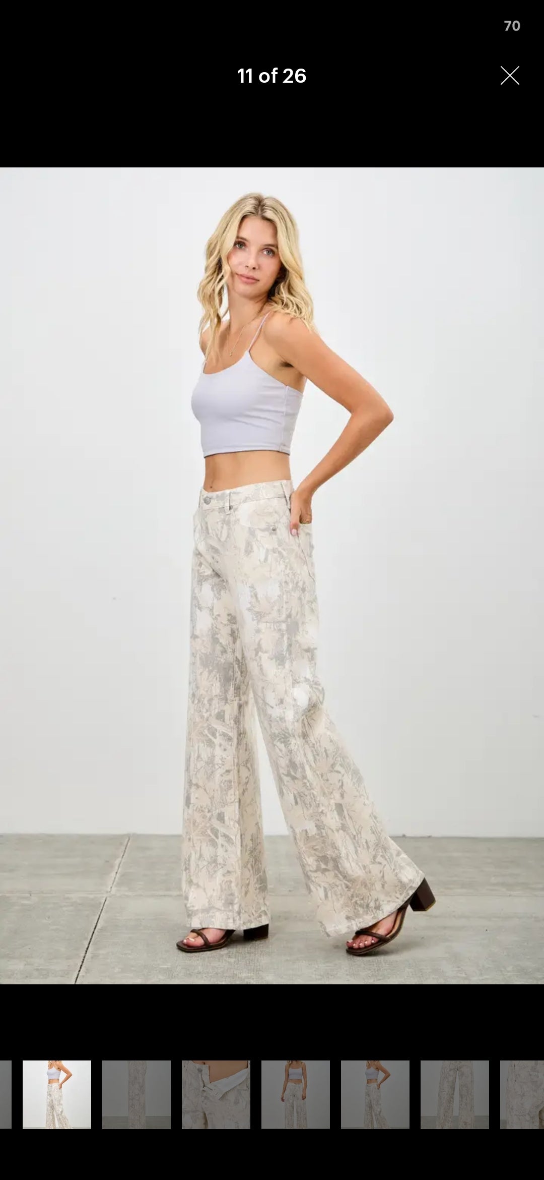 Camo Saige Denim Wide Jeans
