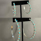 2" Turquoise Hoops - T129