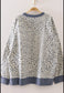 Denim Leopard Vintage Pullover