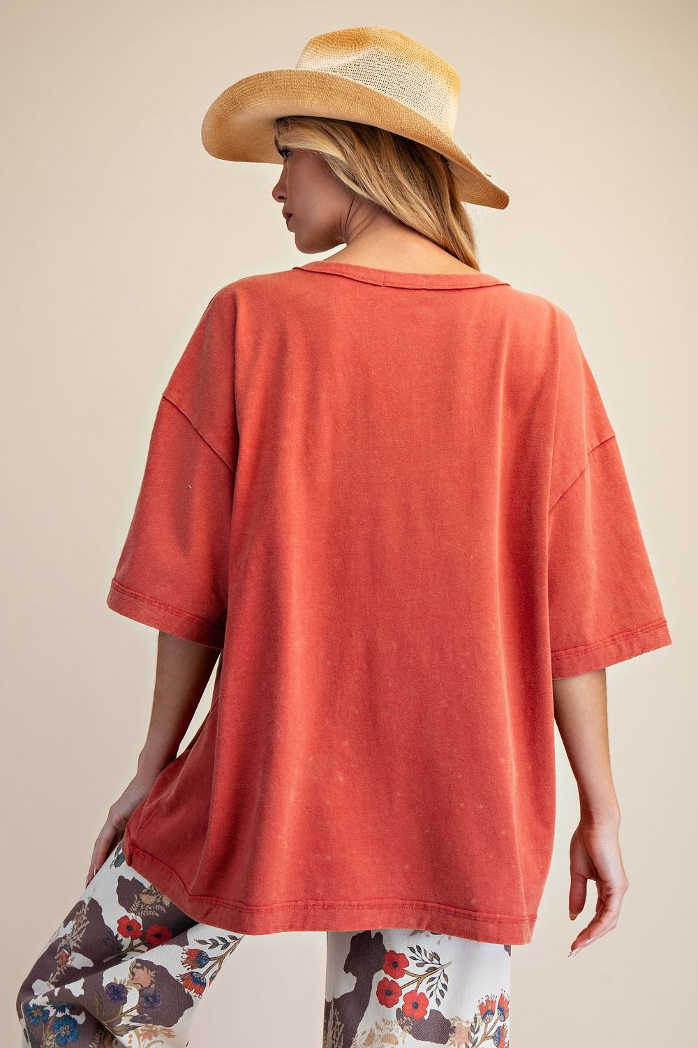 Playing Card Washed Oversized Tee