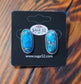 Sterling Turquoise Oval Stud Earrings - 89133