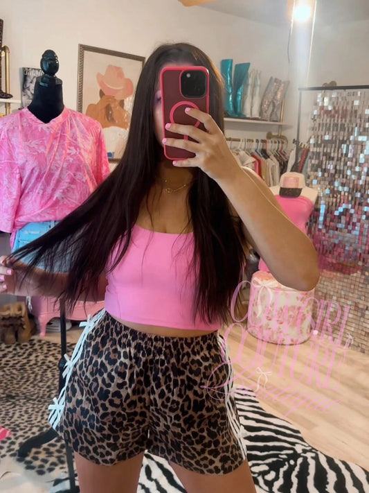 Leopard Bow Shorts