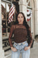 LARIAT LACE L/S *CHOCLATE