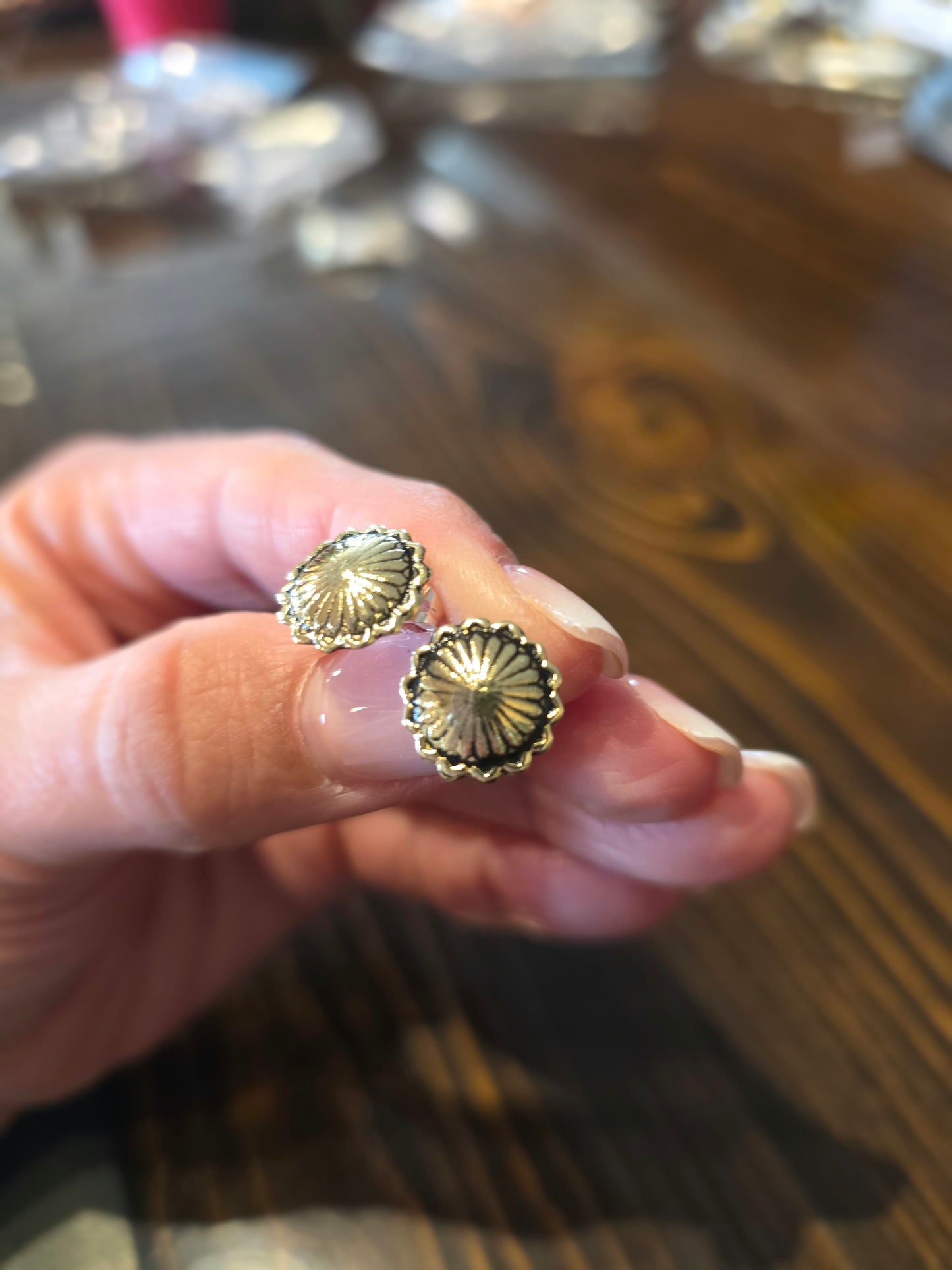Brass Mini Concho Studs - B1569