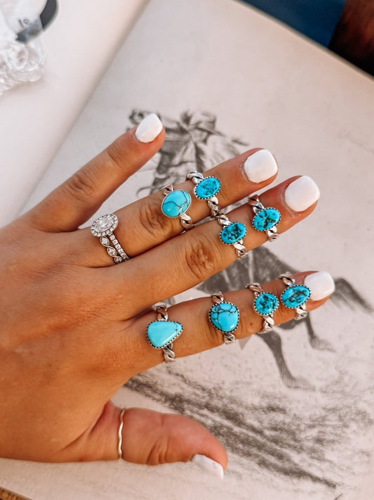 Rye Turquoise Twist Ring