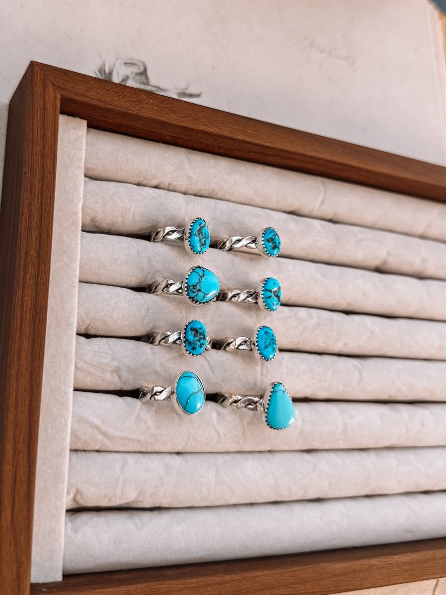 Rye Turquoise Twist Ring