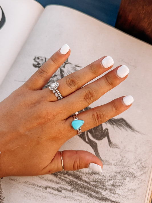 Rye Turquoise Twist Ring