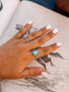 Rye Turquoise Twist Ring