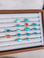 Seabrook Turquoise & Orange Spiny Rings