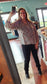 Smoked Stand Collar Semi-Sheer Blouse