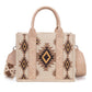 Wrangler Aztec Pattern Dual Sided Print -Tote/Crossbody -Tan