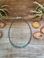 Blue-Green Turquoise Heishi Choker – 14"