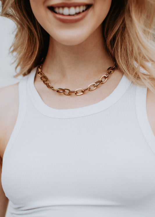 Gold Chain Necklace - 15"