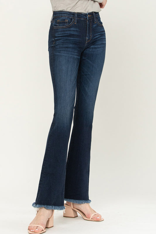 Flying Monkey - Mid Rise Fray Hem Flare