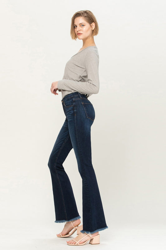 Flying Monkey - Mid Rise Fray Hem Flare